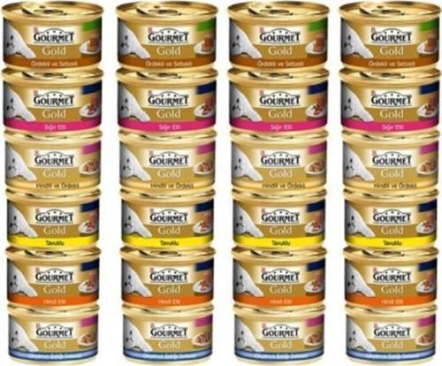 Gold Karışık Kedi Konserve Maması 24 Adet X 85 Gr