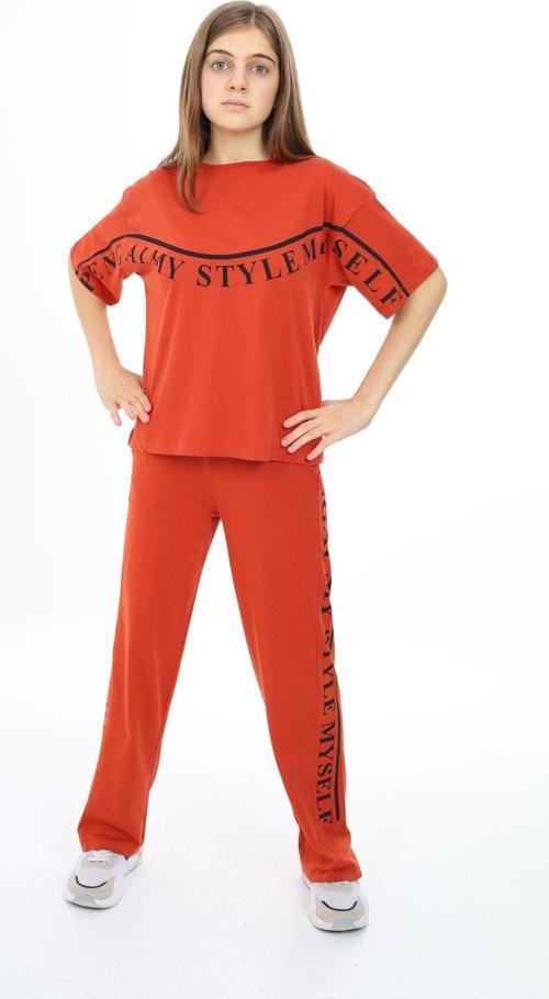 Angelos Gırls Kız Çocuk Salkım Yazı Baskılı Alt-Üst Takım 9-14 Yaş Px028