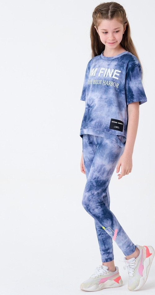 Style Chıld Kız Çocuk Indigo Batik Taytlı Takım Ktt1996