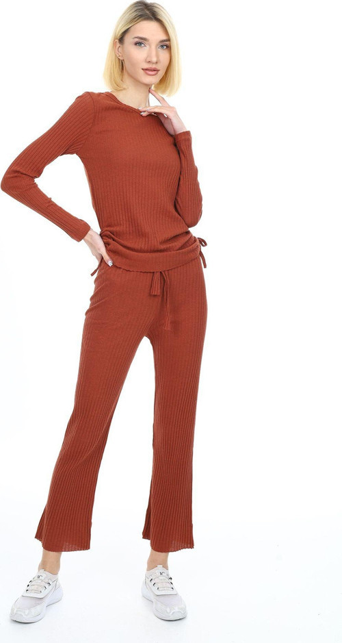 Kadın Büzgü Detaylı Alt-Üst Takım S-M-L-Xl 251Mrvn