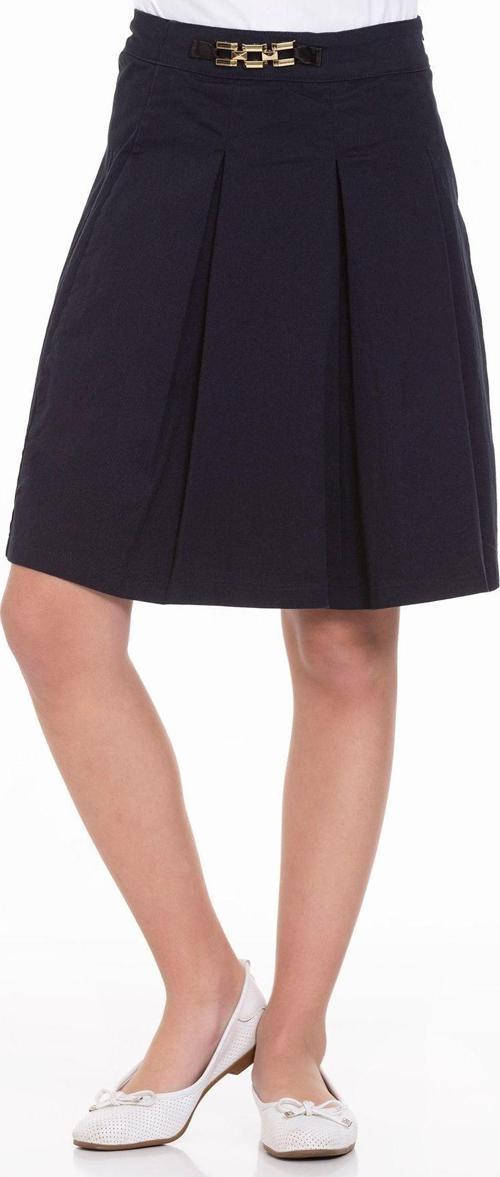 Angelos Gırls Kız Çocuk Pileli / Tokalı Gabardin Etek 9-14 Yaş Lx250