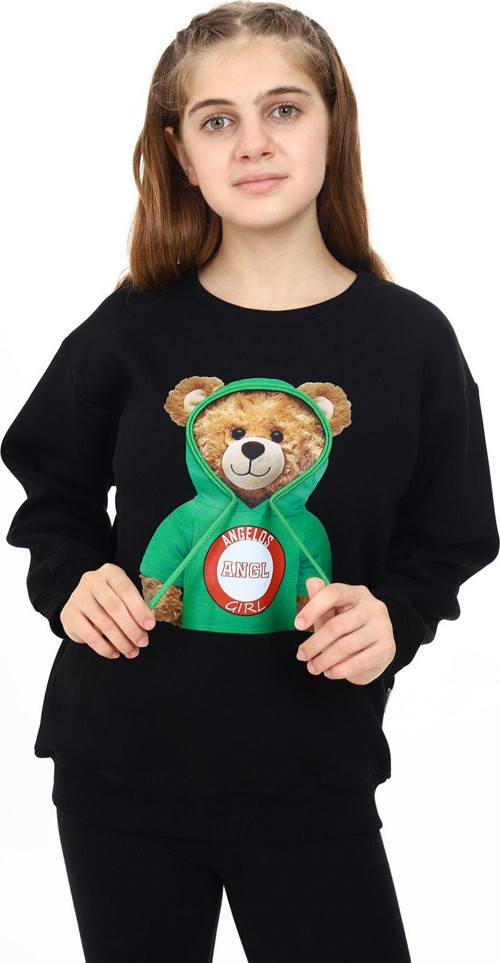 Angelos Gırls Kız Çocuk Ayıcık Baskılı Sweatshirt 7-13 Yaş Lx282