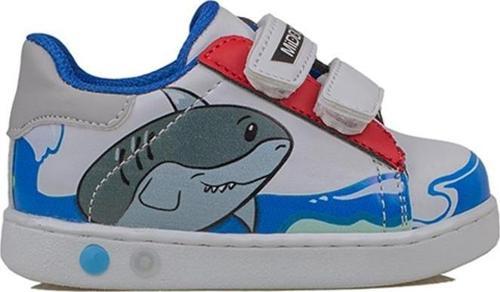 Mavi Cute Monster Işıklı İlk Adım Bebe Sneaker