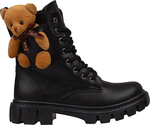 Siyah Cute Bear Kız Çocuk Postal Bot