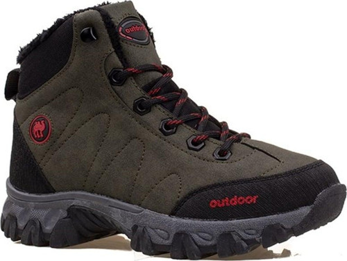 Haki Unisex Yünlü Trekking Spor Bot