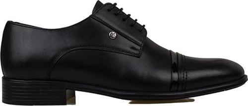 Siyah Rugan Çizgili Hakiki Deri Klasik Ayakkabı