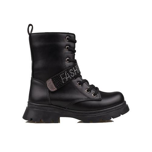 Siyah Fashion Kız Çocuk Fermuarlı Postal Bot