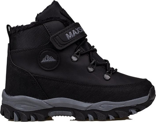Siyah Power Kaymaz Taban Yünlü Trekking Çocuk Bot