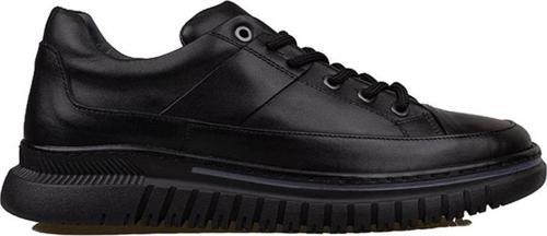 Siyah Charisma Leather Erkek Bağcıklı Casual Ayakkabı