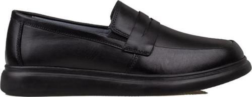 Siyah Hakiki Deri Erkek Gündelik Ayakkabı