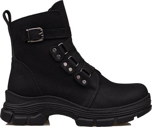 Siyah Martina Kadın Yünlü Kauçuk Bot