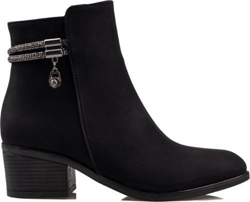 Siyah Edna Kadın Topuklu Bot