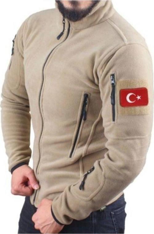 Çöl Sarısı Taktik Polar 5 Cepli Mont