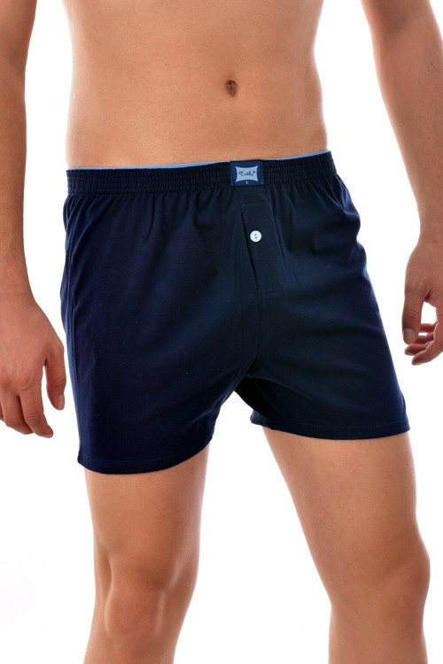 Erkek Lacivert 3 Adet Pamuklu Düğmeli Boxer Lacivert 0117