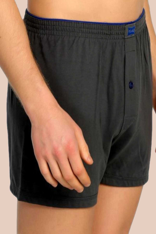 Erkek Füme 6'Lı Paket Pamuklu Penye Havlu Bel Boxer