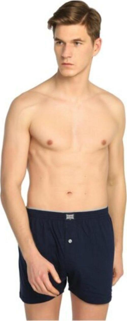 Erkek Lacivert Penye Düğmeli Boxer   Renk 5'Li Paket