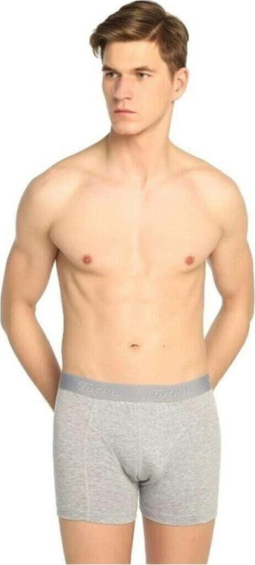 Erkek Elastan (Likralı) Esnek Boxer 12'Li Paket (Gri)