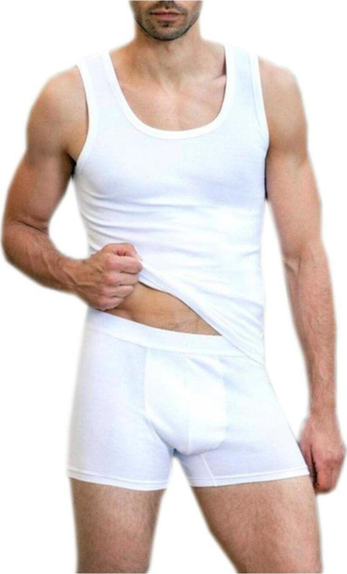 6'Lı Paket Erkek Atlet Boxer Takım %100 Pamuk