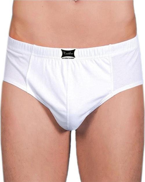 Erkek Slip Külot Beyaz 12 Li Paket