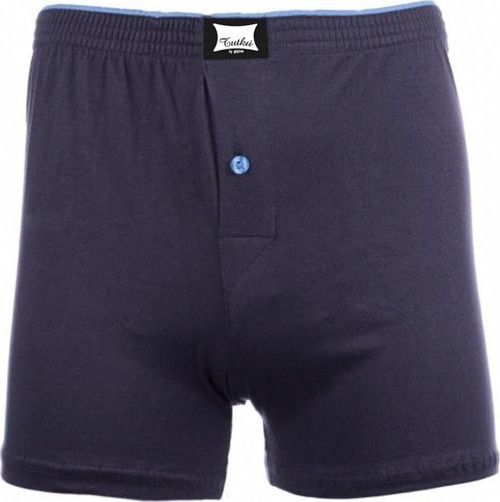 Erkek Lacivert Penye Boxer 6'Lı Paket 0117