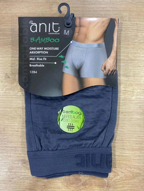 8'Li Düz Renk Likralı Nefes Alan Bambu Erkek Boxer %96 Bambu %4 Likra