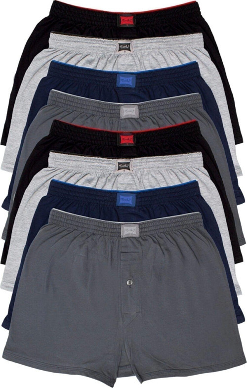 Erkek Penye Düz Boxer 6 Adet