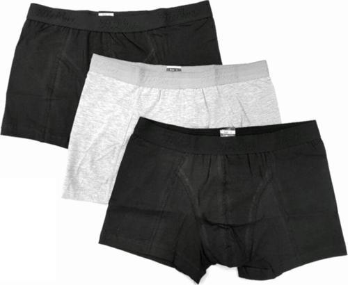 Erkek Siyah Gri Likralı 6 Adet Boxer
