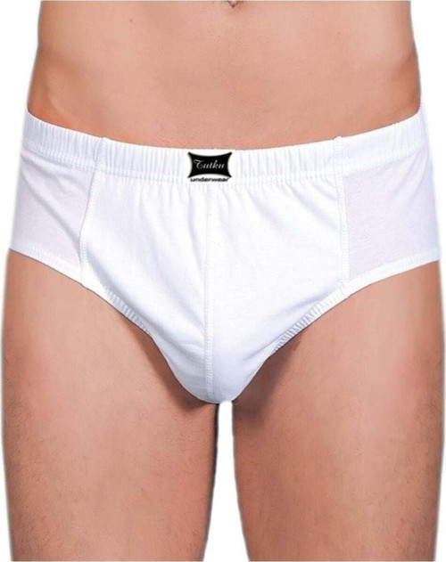 Lavande Erkek Beyaz 12'Li Paket Pamuklu Penye Külot