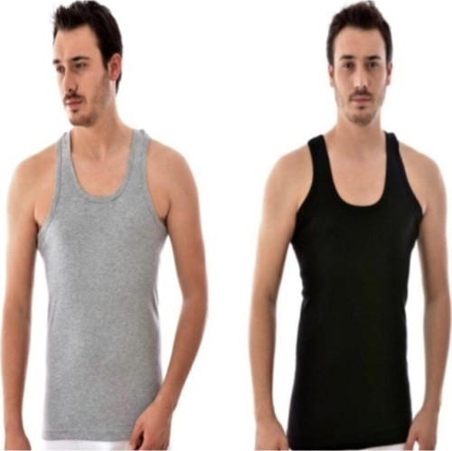 Erkek Siyah Gri Atlet 6'Lı Yeni Sezon