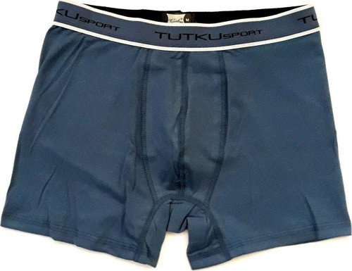 Erkek Mavi Likralı Elastan Spor Boxer 9'Lu Paket
