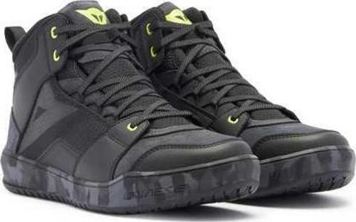DAINESE AYAKKABI/ SUBURB D-WP SHOES BLACK/CAMO/ACID YELLOW