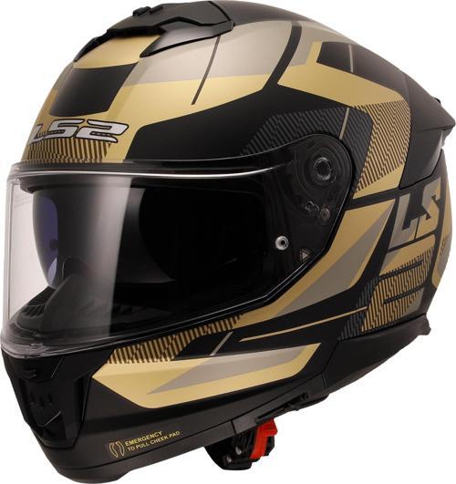 STREAM 2 ROAD MAT SİYAH-GOLD -GRİ KASK