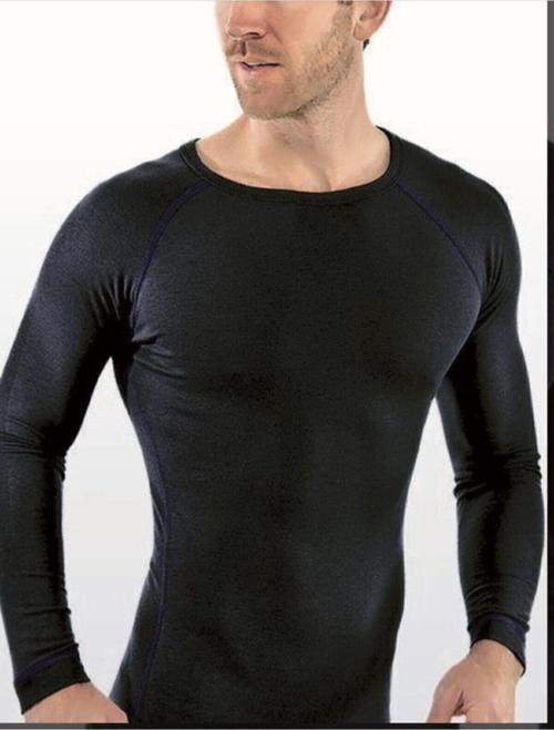 Erkek Siyah Üst Uzun Kol Termal Atlet
