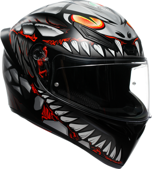 KASK/K1 S E2206 LYZARD MATT BLACK GREY RED CONFİGURATİON