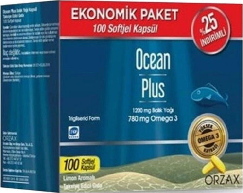 Ocean Plus Limon Aromalı Takviye Edici 50 50 Kapsül | Ekonomik Paket