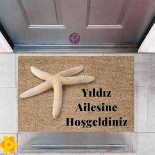 Kapı Önü Paspası Dekoratif Dijital Baskı Yıldız P-2437