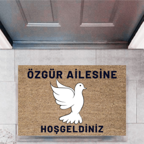 Kapı Önü Paspası Dekoratif Dijital Baskı Kişiye Özel P-2449