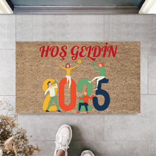 Kapı Önü Paspası Yeni Yıl 2025 Özel Tasarım Model 4