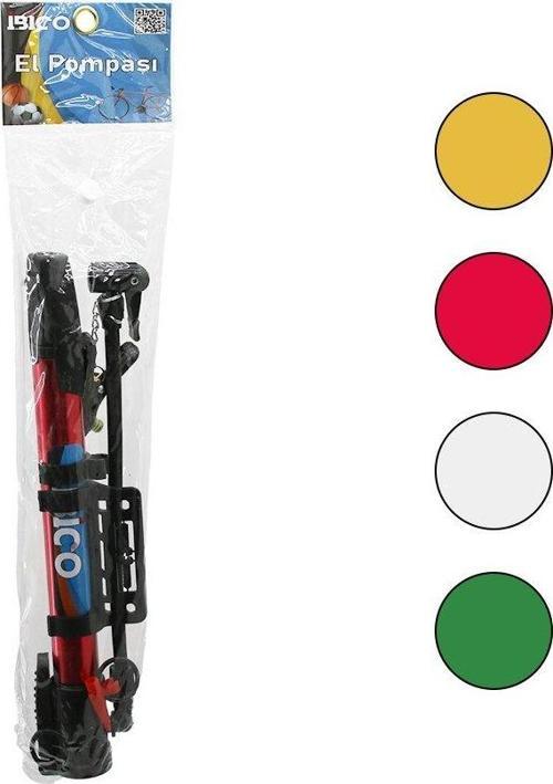 MANDALLI UÇ MİNİ EL POMPASI BİSİKLET- TOP BİSİKLET MONTAJ APARATLI 30CM HORTUM - TOP İĞNE - UÇ (5060)