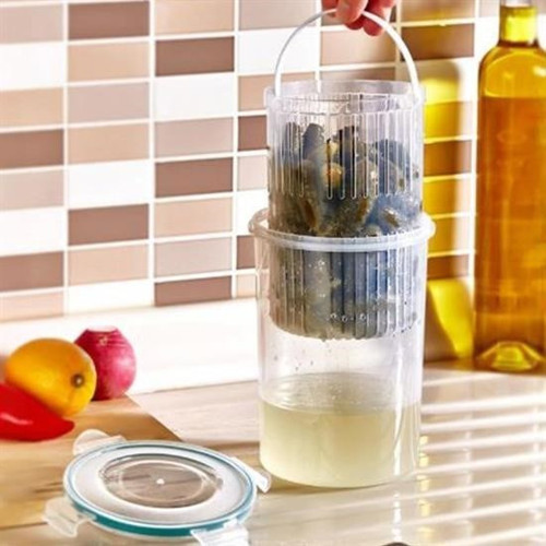 BUFFER® Zeytin Turşu Sebze Yıkama Kutusu Klipsli Kapaklı Saklama Kabı