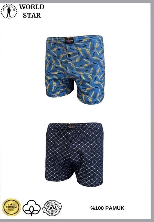 Aria's Closet 2'li Likralı Pamuklu Renkli Erkek Boxer