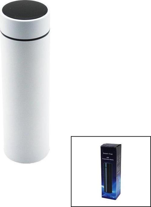 BEYAZ LED DERECE GÖSTERGELİ   304-ÇELİK  TERMOS  500ML  FİLTRELİ 12 SAAT SICAK - SOĞUK TUTMA (5060)