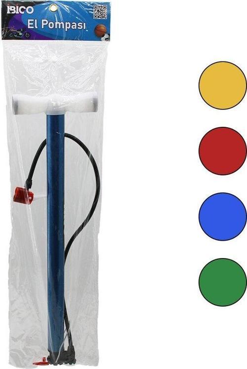 TERS BASMALI METAL GÖVDE PLASTİK KOL İRAN EL POMPASI 55CM TOP - BİSİKLET - MOTOR AYAKLIK APARATLI (5060)