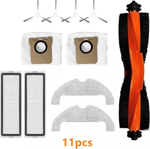 Zhicheng  X10 B102GL Robot Süpürge Için Ana Fırça+Yan Fırça+Filtre+Mop Bezi+Toz Torbası Yedek Parça
