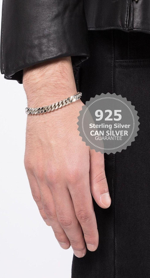 925 Ayar Gümüş Erkek Luxury Gurmet Bileklik 6 Mm