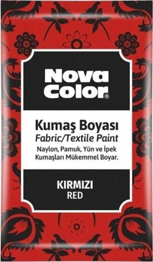 Toz Kumaş Boyası Kırmızı - 4 adet
