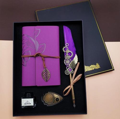 Büro Ev Ofis Hediyesi için Mor Divit Hokka Seti