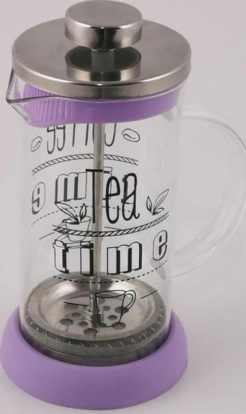 Silikonlu Bitki Çayı Demliği & Demleme & French Press Mor