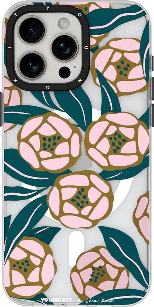 iPhone 15 Pro Max Kılıf M-safe Şarj Özellikli Şık Tasarım Doğa Desenli Kılıf