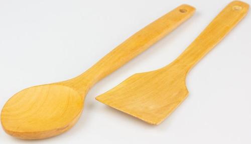 Ahşap Spatula ve Ahşap Servis Kaşığı 2 li Set